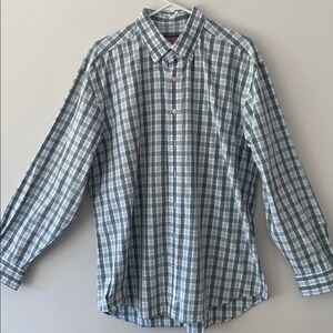 Vineyard Vines Blue and Green Plaid Shirt